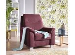 Sessel SIT & MORE "Boccaccio", lila (chianti), B:90cm H:104cm T:96cm, Kunstleder SOFTLUX;Luxus-Microfaser (90% Polyester, 10% Polyamid);Flachgewebe (100% Polyester), Sessel, Sessel, inklusive Federkern und Kopfteilverstellung