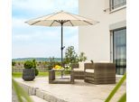 Sonnenschirm SCHNEIDER SCHIRME "Adria", beige (natur), Obermaterial: 100% Polyester, Standschirme, Sonnenschirm, abknickbar, ohne Schirmständer