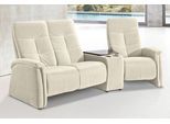 3-Sitzer EXXPO - SOFA FASHION "Tivoli, Kinosofa mit Tischablage & Stauraumfach, man. Relaxfunktion", beige (keramik), B:258cm H:109cm T:97cm, Softlux-Kunstleder;NaturLeder;Luxus-Microfaser, »Aqua Clean« (50% Polyester, 35% Polyacryl, 15% Polyamid), Sofas, 3-Sitzer, mit Relaxfunktion