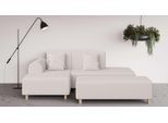 Ecksofa OTTO HOME "Suyala", beige, B:258cm H:85cm T:168cm, 100% Polyester, Sofas, Ecksofa, L-Form mit Hocker
