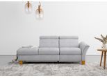 Recamiere HOME AFFAIRE "Lindgren", silber, B:206cm H:84cm T:93cm, 100% Polyester, Sofas, Recamiere, wahlweise motorische TV-Funktion, Bettkasten und Kopfteilverstellung