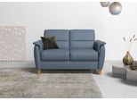 2-Sitzer HOME AFFAIRE "Palmera, B: 149 cm", blau (grau, blau), B:149cm H:89cm T:89cm, Luxus-Microfaser (100% Polyester);Struktur (100% Polyester);Luxus-Microfaser in Lederoptik (100% Polyester), Sofas, 2-Sitzer, mit Federkern