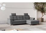 Ecksofa SIT & MORE "Zora", grau, B:262cm H:92cm T:164cm, 90% Polyester 10% Polyamid, Sofas, Ecksofa, wahlweise mit Bettfunktion und Bettkasten