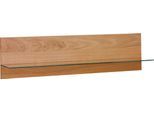 Wandregal HOME AFFAIRE "Wandregal B:122,5 cm, mit Glasablageboden, Korpus eiche furnier", braun, B:122,5cm H:49cm T:26cm, Furnier, Glas, Holzwerkstoff, Regale, Wandregal, individuell in den verschiedensten Wohnbereichen einsetzbar.