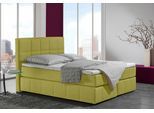 Boxspringbett HOME AFFAIRE "Casano", gelb (lemon), B:152cm L:215cm, Strukturstoff-Bezug (100% Polyester), Komplettbetten, Boxspringbett, mit feiner Steppung, in 3 Matratzenarten, 2 Härtegraden und 5 Farben