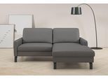 Ecksofa HOME AFFAIRE "Lecce, L-Form, Federkernpolsterung, Breite 194 cm", anthrazit, B:194cm H:86cm T:164cm, 100% Polyester, Sofas, Ecksofa, inkl. saugroboterfreundliche Höhe & schmale Armlehnen