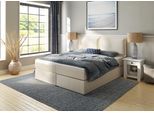Boxspringbett HOME AFFAIRE "Lysann", beige, B:187cm L:215cm, Komplettbetten, Boxspringbett, 5fach verstellbares Kopfteil, in 4 Breiten, 3 Matratzenarten