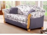 2-Sitzer HOME AFFAIRE "Milano, Schlafsofa im Landhaus-Stil, bequem, Liegefläche 188/124cm", lila (flieder, flieder geblümt), B:174cm H:87cm T:88cm, Chenille (70% Polyacryl, 30% Polyester) auf Korpus und Zierkissen, Sitz und Rücken im Blumenmuster »Paradise« (100% Polyester), Sofas, 2-Sitzer, mit Bettfunktion