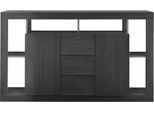Sideboard HOME AFFAIRE "Rimini", schwarz (schwarz melamin holzstruktur), B:172cm H:102cm T:42cm, Sideboards, Sideboard, mit 2 Türen und 3 Schubkästen
