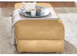 Hocker CALIA ITALIA "Gaia, in edlem Design und mit erstklassigem Sitzkomfort", gelb (mostaza), B:67cm H:44cm T:90cm, Luxus-Microfaser Ginevra (100% Polyester), Hocker, Hocker, aus pflegeleichtem Luxus-Microfaser Ginevra Hydro Care