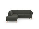 Ecksofa SIT & MORE "Visby L-Form", grau (anthrazit), B:248cm H:87cm T:213cm, Sofas, Ecksofa, Wahlweise mit Bettfunktion und Stauraum, frei im Raum stellbar