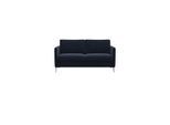 2-Sitzer FLEXLUX "Fiore, super Sitzkomfort durch Kaltschaum im Sitz", blau (royal blau), B:149cm H:85cm T:92cm, 100% Polyester, Sofas, 2-Sitzer, schmale Armlehnen, Füße Alu