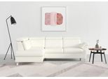 Ecksofa SIT & MORE "Arngast L-Form", weiß (reinweiß), B:245cm H:84cm T:194cm, Sofas, Ecksofa, inklusive Kopfteilverstellung und Federkern