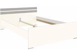 Bett WIMEX "Joker, Gästebett", grau (weiß, betonfarben lichtgrau), B:146cm H:71cm L:205cm, Betten, Bett, Liegeflächen 90 oder 140x200cm, farbliche Akzente am Kopfteil