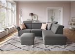 Ecksofa SIT & MORE "Vincenzo L-Form", grau (anthrazit), B:245cm H:84cm T:193cm, Sofas, Ecksofa, inklusive Kopfteilverstellung, wahlweise mit Bettfunktion, Bettkasten