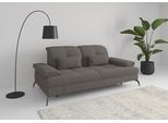 2,5-Sitzer SIT & MORE "Amica, inkl. Sitztiefenverstellung und Armteilverstellung", braun (schlamm), B:202cm H:90cm T:122cm, 100% Polyester, Sofas, 2 5-Sitzer, wahlweise mit Kopfteilverstellung und Bettfunktion