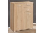 Kombikommode PRIESS, braun (edelbuchefarben), B:81,5cm H:103,5cm T:38cm, Holzwerkstoff, Sideboards, Kombikommode