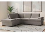 Ecksofa SIT & MORE "Moreno L-Form, B: 238 cm", grau (taupe), B:238cm H:82cm T:202cm, 100% Polyester, Sofas, Ecksofa, mit Armteilverstellung, optional Bettfunktion
