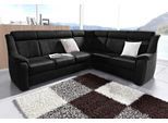 Ecksofa SIT & MORE "Basel L-Form", schwarz, B:261cm H:98cm T:211cm, Altara Nubuck, Luxus-Microfaser (100% Polyester;PRIMABELLE-Microfaser, Luxus-Microfaser (100% Polyester;SOFTLUX-Kunstleder;NaturLEDER (echtes Rindsleder), Sofas, Ecksofa, wahlweise mit Relaxfunktion
