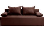 Schlafsofa EXXPO - SOFA FASHION "Exxpo Tabou, Sofabett mit tollen Optionen", braun (schwarz braun), B:193cm H:88cm T:85cm, Luxus-Microfaser (100% Polyester), Sofas, Schlafsofa, Bettfunktion,Bettkasten, wahlweise mit Liftbettfunktion und Federkern