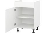 Herdumbauschrank KOCHSTATION "KS-Scafa", weiß, B:60cm H:75cm T:56cm, Schränke, Herdumbauschrank, Breite 60 cm, mit Tür, wahlweise Türanschlag rechts oder links