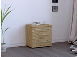 Nachtkonsole WIEMANN "Mainau", braun (bianco, eiche, nachbildung), B:50cm H:52cm T:36cm, Holzwerkstoff, Sideboards, Nachtkonsole, vormontiert