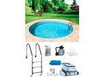 Rundpool MY POOL BWT "POWER", weiß, H:150cm Ø:450cm, Schwimmbecken, Rundpool, inkl. Poolroboter POWER ONE4ALL