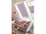 Dachfensterplissee SUNLINES "Classic Style Crepe", lila (flieder, weiß), B:61cm H:74cm, Obermaterial: 100% Polyester, Plissees, Dachfensterplissee, mit Führungsschienen