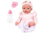 Babypuppe BAYER "Reborn Baby, 38 cm Blumen rosa", rosa, Puppen, Baby, Babypuppe