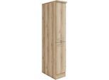 Apothekerschrank OPTIFIT "Bella", beige (wildeiche, wildeiche, anthrazit), B:30cm H:174,4cm T:60cm, Holzwerkstoff, Schränke, Apothekerschrank, Breite 30 cm, Höhe 174,4 cm, 2 Auszüge