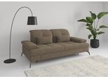 3-Sitzer SIT & MORE "Amica, inkl. Sitztiefenverstellung und Armteilverstellung", braun (hellbraun), B:212cm H:90cm T:122cm, 100% Polyester, Sofas, 3-Sitzer, wahlweise mit Kopfteilverstellung und Bettfunktion