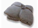 Wohndecke WIRTH "TIKA", beige (stein, creme), B:150cm L:220cm, Polyester, Wohndecken, Wohndecke, Sherpa-Decke