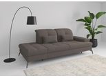 Recamiere SIT & MORE "Amica, inkl. Sitztiefenverstellung und Armteilverstellung", braun (schlamm), B:231cm H:90cm T:122cm, 100% Polyester, Sofas, Recamiere, wahlweise mit Kopfteilverstellung und Stauraum