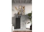 Highboard HOME AFFAIRE "Freedom", grau (beton, optik, bleigrau (piombo)), B:87cm H:142cm T:42cm, Sideboards, Highboard, Breite 87 cm mit 2 Türen, Höhe 142 cm (in verschiedenen Farben)