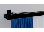 Gardinenstange INDEKO "Bern", schwarz, L:280cm, Aluminium, Gardinenstangen, Gardinenstange, Innenlauf Komplett-Set inkl. Gleitern und Montagematerial