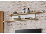 Wandboard VOGL MÖBELFABRIK, weiß (altholzeiche, weiß), B:124cm H:25cm T:24cm, Regale, Wandboard, Breite 142 cm