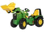 Trettraktor ROLLY TOYS "rollyX-Trac Premium John Deere 8400R", grün, Tretfahrzeuge, KinderB:91cm H:56,5cm T:154cm, Kunststoff, Trettraktor, inkl. rollyTrac Lader und Zweigangschaltung, B:91cm H:56,5cm T:154cm