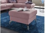 Hocker SIT & MORE "Percy", rosa (altrosa), B:72cm H:46cm T:72cm, Hocker, Hocker, Fußhöhe 15cm, wahlweise mit unterschiedlichen Fußfarben