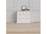 Kommode HOME AFFAIRE "Paris, Aufbewahrung, Schubladenschrank, Stauraum", weiß, B:96,2cm H:87cm T:49cm, Sideboards, Kommode, mit 4 Schubladen, Breite 96 cm, Höhe 87 cm
