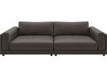 Big-Sofa 3C CANDY "Karalis mit extra großer Sitztiefe, elegantes Mega Sofa zum Relaxen", braun (espresso), B:294cm H:85cm T:150cm, 100% Leder, Sofas, Big-Sofa, auch in Cord- oder Leder-Bezug, lose Kissen, loungige Bequemlichkeit