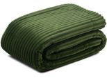 Wohndecke GÖZZE "Cord Optik Wohndecke", grün (dunkelgrün), B:150cm L:200cm, Polyester, Wohndecken, Wohndecke