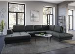 Wohnlandschaft SIT & MORE "Bendigo U-Form", schwarz, B:332cm H:84cm T:226cm, Sofas, Wohnlandschaft, inklusive Sitztiefenverstellung, Bodenfreiheit 12 cm, in 2 Fußfarben
