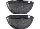 Schale LEONARDO "MATERA", grau (anthrazit), B:24cm H:10cm T:24cm Ø:24cm, Keramik, Schüsseln, Schale, Ø 23,5 cm