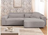 Ecksofa OTTO HOME "KINLEE Design-Sofa mit Recamiere rechts/links, Maße B/T/H 251/144/70cm", grau, B:251cm H:70cm T:144,5cm, 100% Polyester, Sofas, Ecksofa, L-Form mit Wellenunterfederung, ohne Bettfunktion, modern und beguem