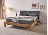 Boxspringbett HOME AFFAIRE "Villads", grau (ferro), B:199cm L:231cm, Komplettbetten, Boxspringbett, Liegefläche: 180/200 cm, Inside-Boxspring-Unterbau, recycelte Stoffe