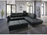 Ecksofa SIT & MORE "Bendigo L-Form", schwarz, B:258cm H:84cm T:226cm, Sofas, Ecksofa, inklusive Sitztiefenverstellung, Bodenfreiheit 12 cm, in 2 Fußfarben