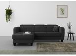 Ecksofa SIT & MORE "Belluci L-Form", schwarz, B:247cm H:85cm T:170cm, Sofas, Ecksofa, inklusive Federkern, wahlweise mit Bettfunktion und Bettkasten