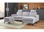 Ecksofa HOME AFFAIRE "Lolland L-Form", silber, B:250cm H:88cm T:162cm, Struktur imprägniert - feucht abwischbar (100% Polyester);Struktur Flausch (90% Polyester, 10% Polyamid);Luxus-Microfaser ALTARA NUBUCK (100% Polyester), Sofas, Ecksofa, Wahlweise mit Bettfunktion und Bettkasten, Federkern