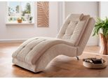Relaxliege HOME AFFAIRE "Vengo 2, moderne Solitär Relaxpolsterliege, bequem und elegant", beige (creme), B:70cm H:92cm T:170cm, Sofas, Relaxliege, mit Kopfkissen, Mattenoptik auf Korpus