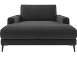 Chaiselongue HOME AFFAIRE "Downtown Loungemöbel zum Relaxen, B/T/H: 132/170/84 cm", grau (anthrazit), B:132cm H:84cm T:170cm, 95% Polyester, 5% Nylon, Sofas, Chaiselongue, auch in Bouclé, Cord und Easy care - leicht mir Wasser zu reinigen